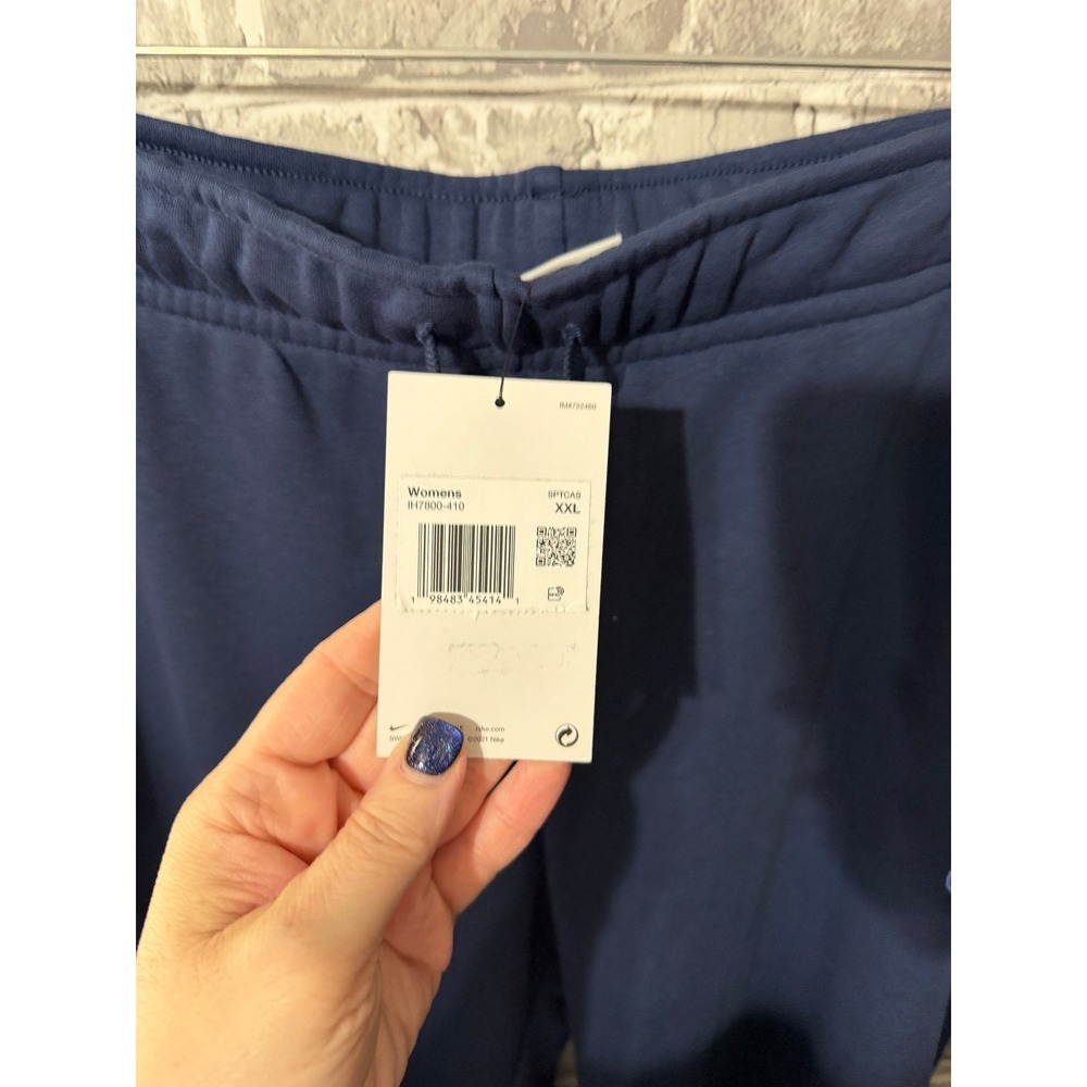 Nike Womens Mid Rise Wide Leg Sweatpants Navy Blue IH7800-410 XXL NWT - Picture 3 of 4